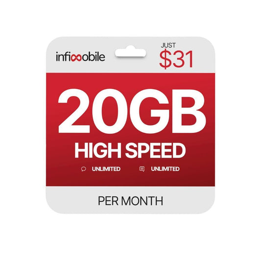 $11.67/Month | Infimobile Prepaid Unlimited Plan: 6 Months | 20GB High-Speed Data Per Month | Unlimited Data Talk & Text | Prepaid Plan Service SIM Card | Nationwide Coverage | 4G, 5G Network