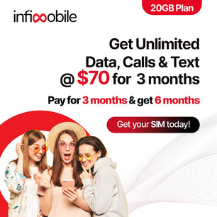 $70 Infimobile Phone Plan with 20GB of 4/5G LTE Data + Unlimited Talk & Text for 3 Months & an Extra 3 Months (3-in-1 SIM Card)