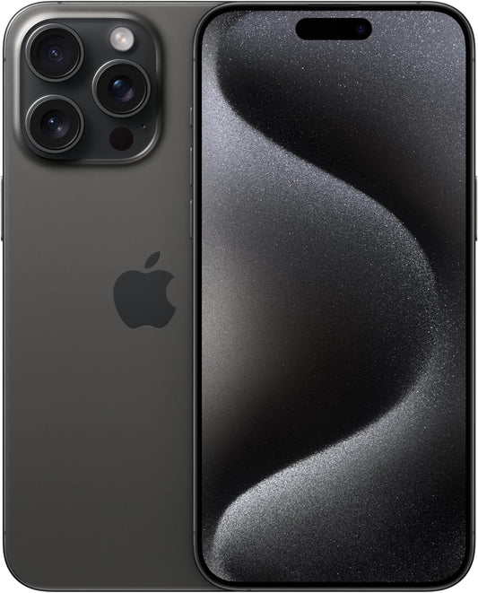 Apple iPhone 15 Pro Max, 256GB, Black Titanium - Unlocked (Renewed)